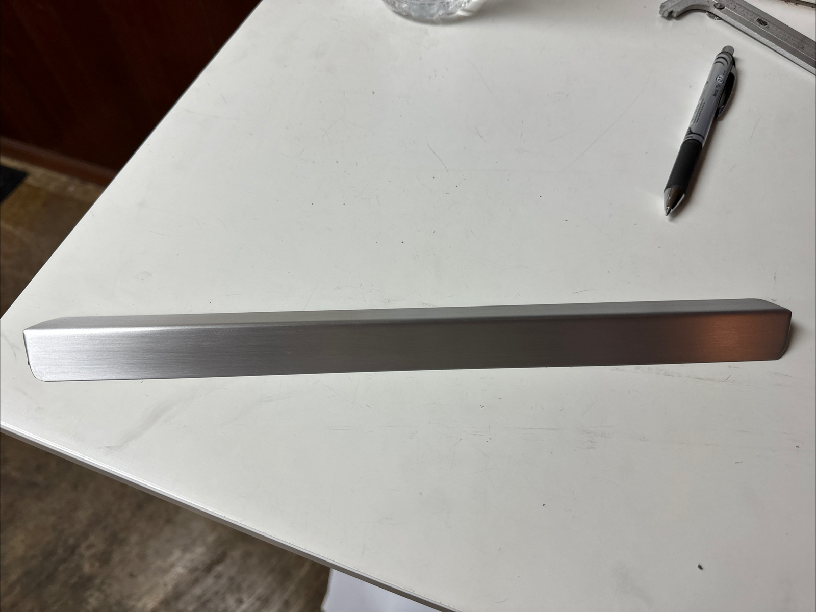 Bar Stool Kick Plate Protector L shape Brushed Aluminum 7/8" x 7/8" x