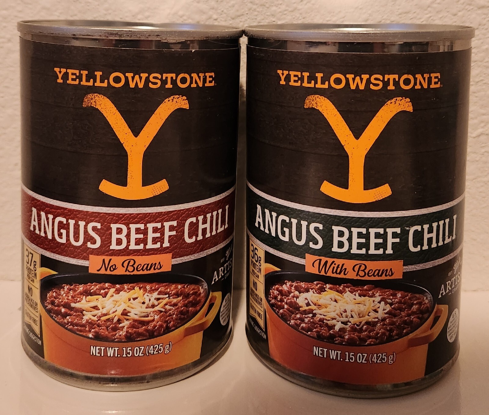 Pick 1 Yellowstone Angus Beef Chili 15 oz Can No Beans or With Beans