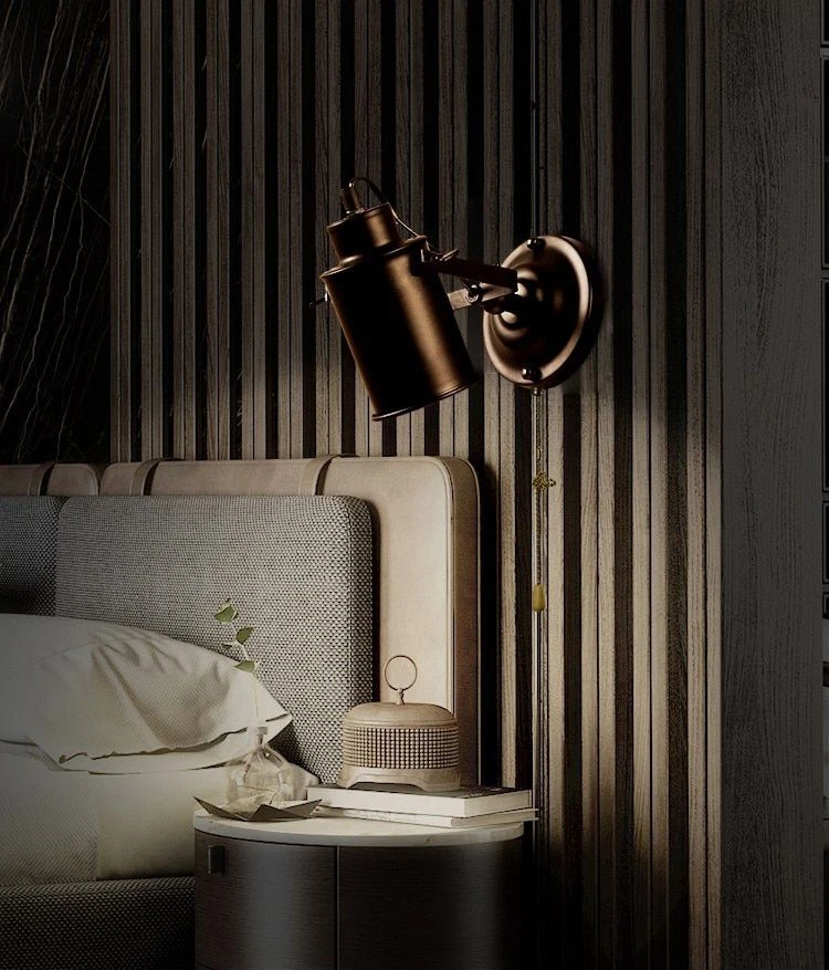 Vintage wall lights 2024 with pull cord
