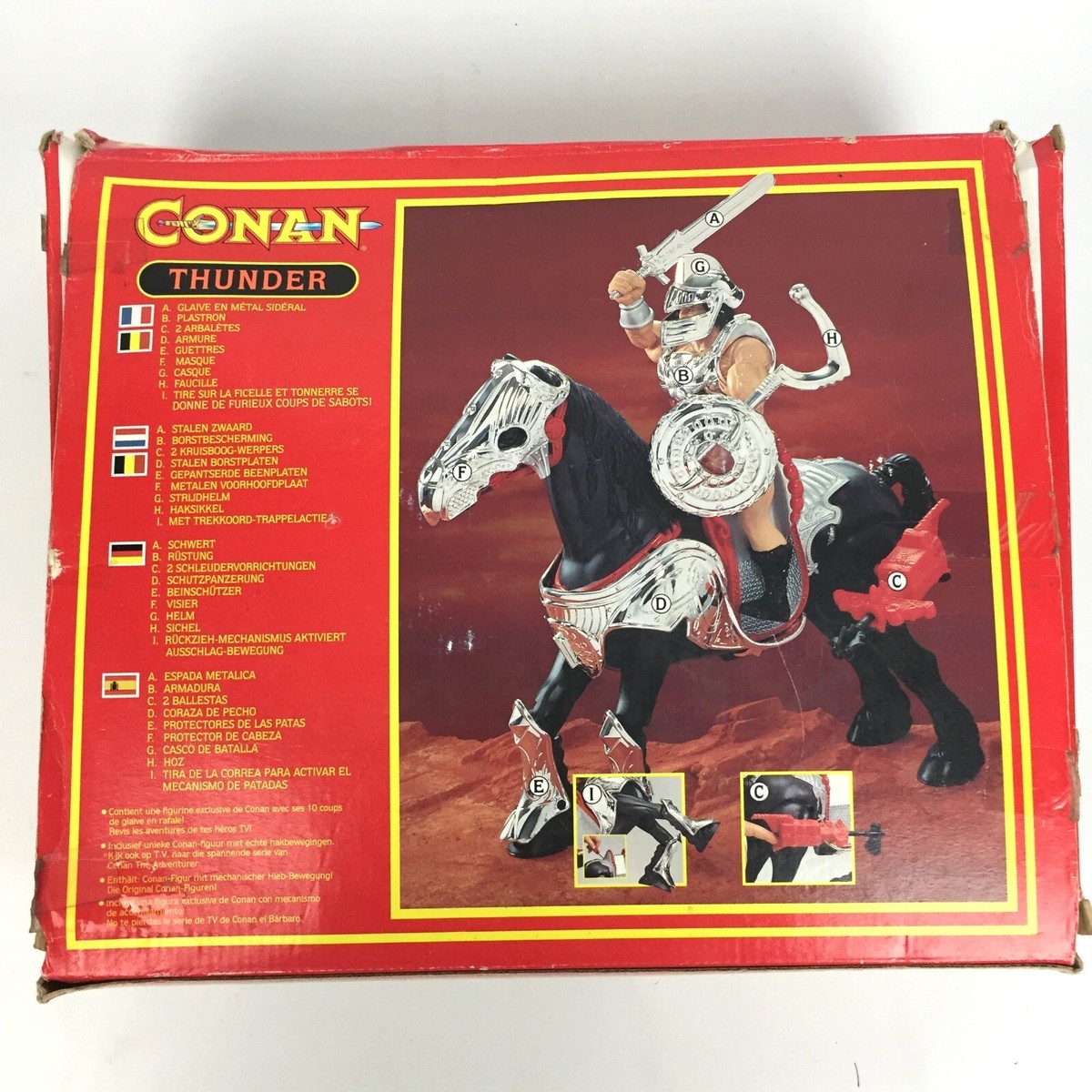 Figurine Conan + Cheval Thunder Battle Stallion Hasbro