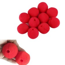 10 Pcs Performance Circus Make Up Clown Red Ball Red Nose Sponge Cosplay Props