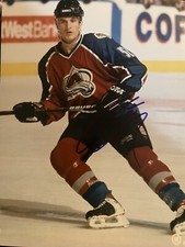 Adam Foote Signed 8x10 Photo! Colorado Avalanche Legend! olympic gold ! W/COA