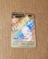 Carta rara Charizard Vmax Rainbow Full Art placcata metallo Vmax HP 330