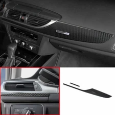Carbon Fiber Steel Center Console Dash Strip For Audi A6 A7 S6 S7 RS7 2012-2018