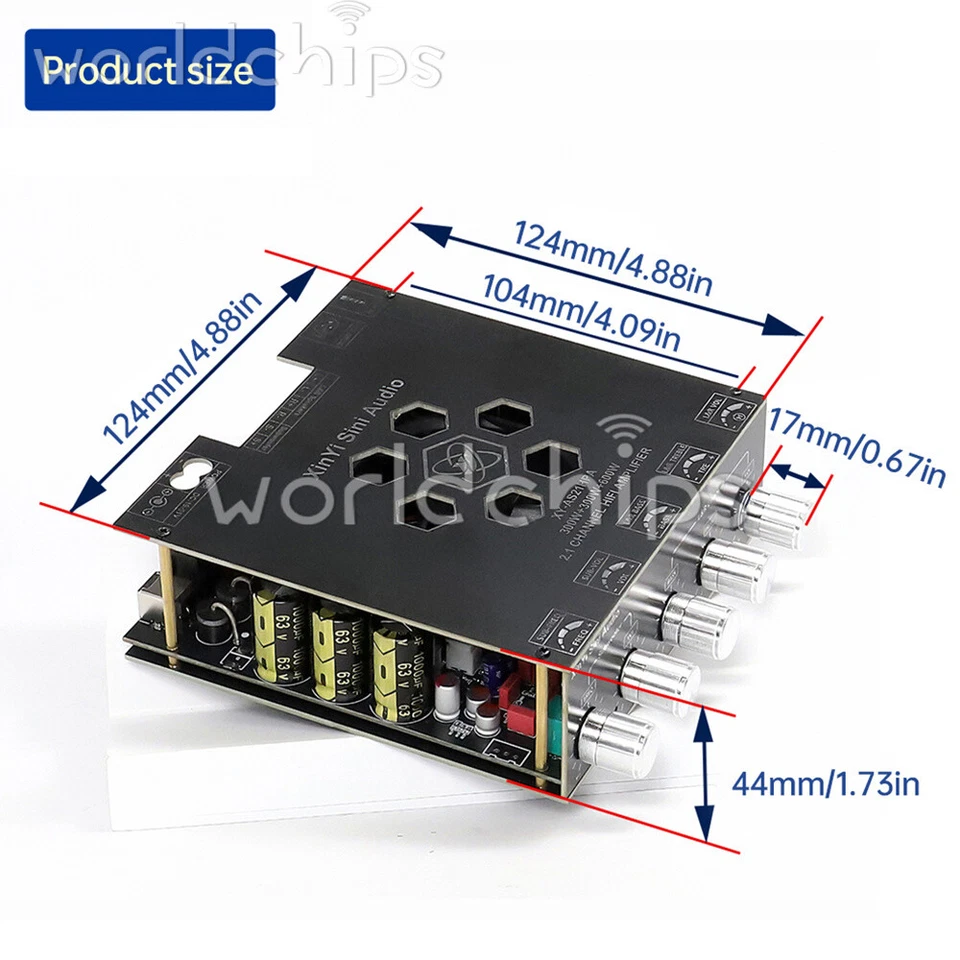 300W*2+600W TPA3255 Digital Amplifier Board 2.1 Channel Audio Amplifier Class D - Image 4 of 4