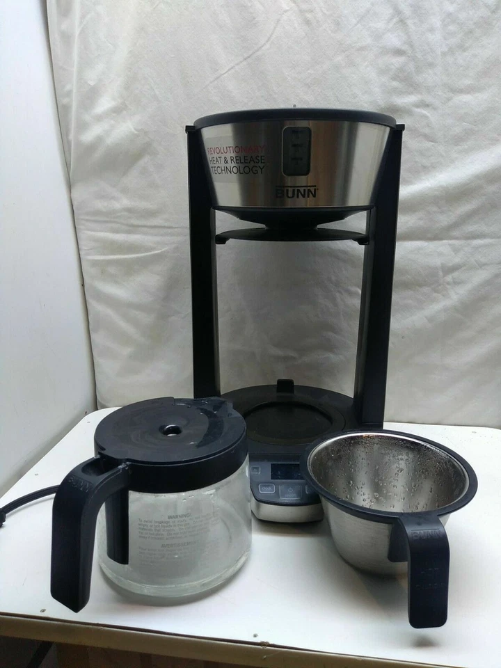 BUNN Phase Brew Coffee Maker Programmable Stainless Drip Machine Glass Carafe - Image 2 of 4