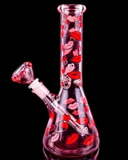 Beaker Bong Heart and Kisses Beaker Bong CUTE Bong Girly Bong Thick Bong *USA*