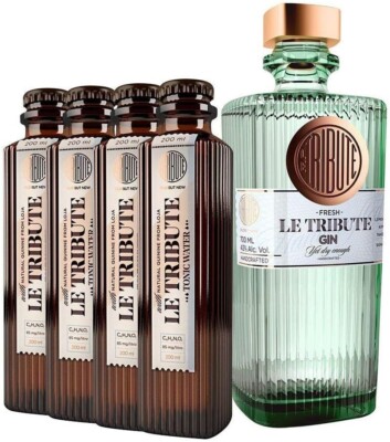 Le Tribute Premium Gin mit 4x Le Tribute Tonic (je 0,2L) 43 % Vol./ 0,7 Liter