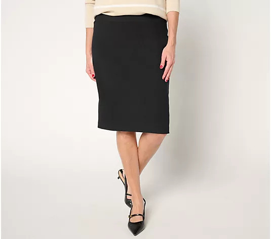 Women with Control Tummy Control 86/14 Petite Pencil Skirt Black PXL