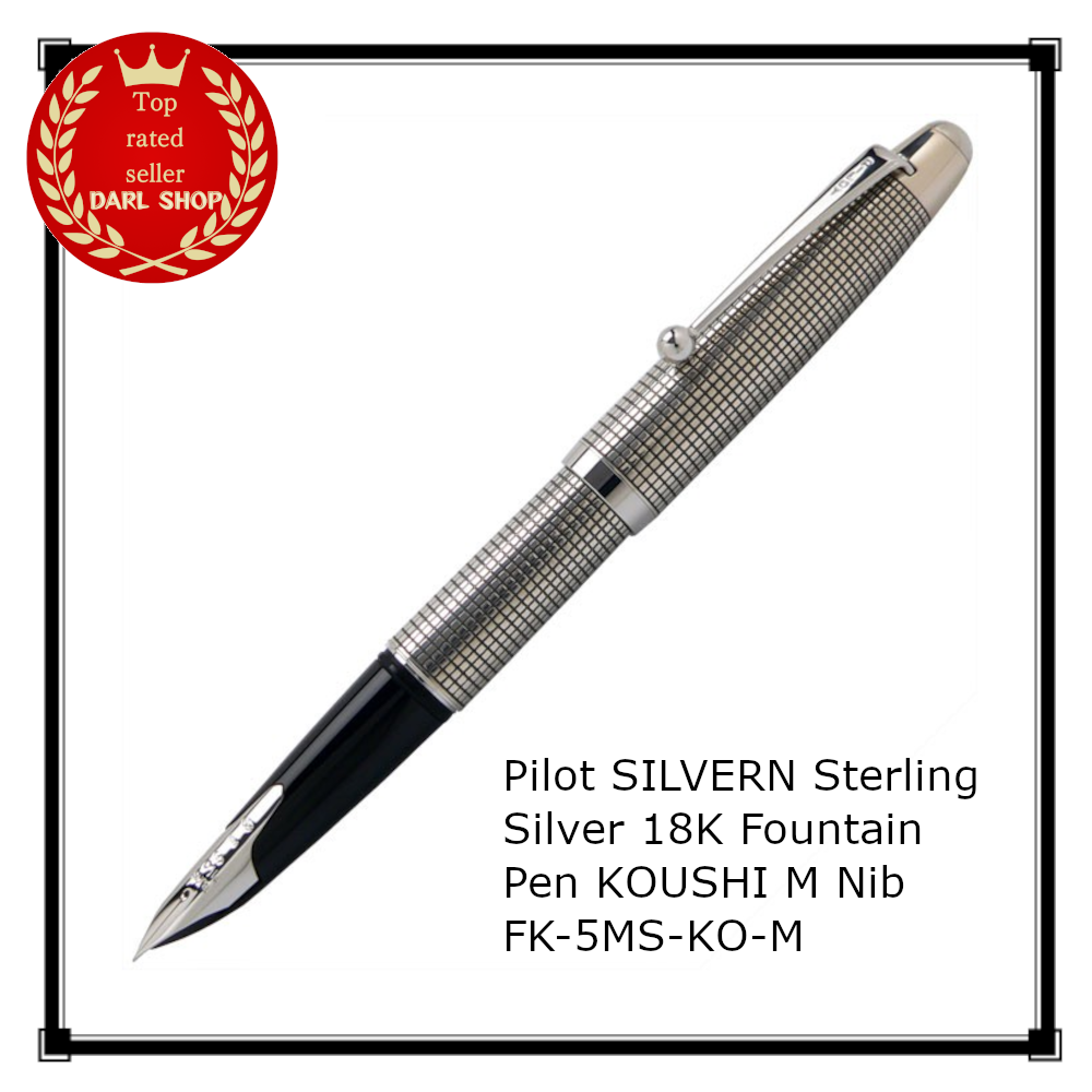 Pilot SILVERN Sterling Silver 18K Fountain Pen KOUSHI M Nib FK-5MS