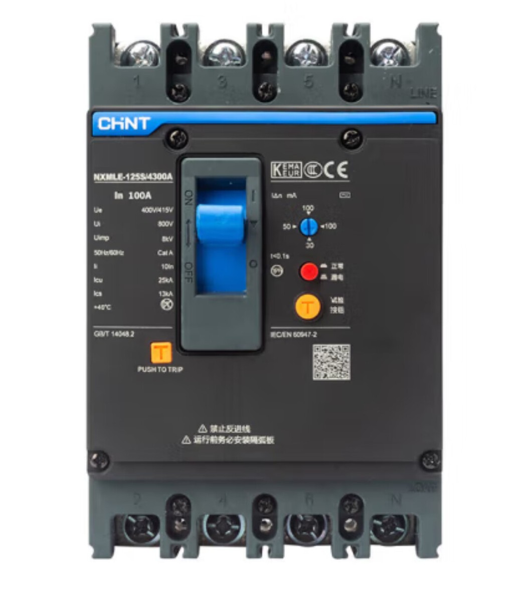 CHNT Moulded Case Circuit Breaker MCCB NXMLE-125S/4300A 100A 4P | eBay