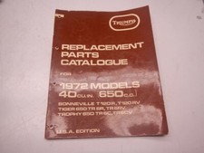 1972 Triumph Ersatzteile Katalog Bonneville T120R Tiger 650 TR6R Trophy