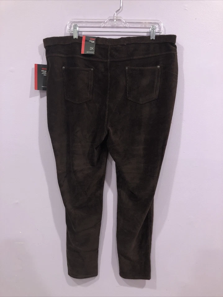 Style & Co Elastic Waist Mid Rise Leggings Brown Plus Size 3X - Image 2 of 3