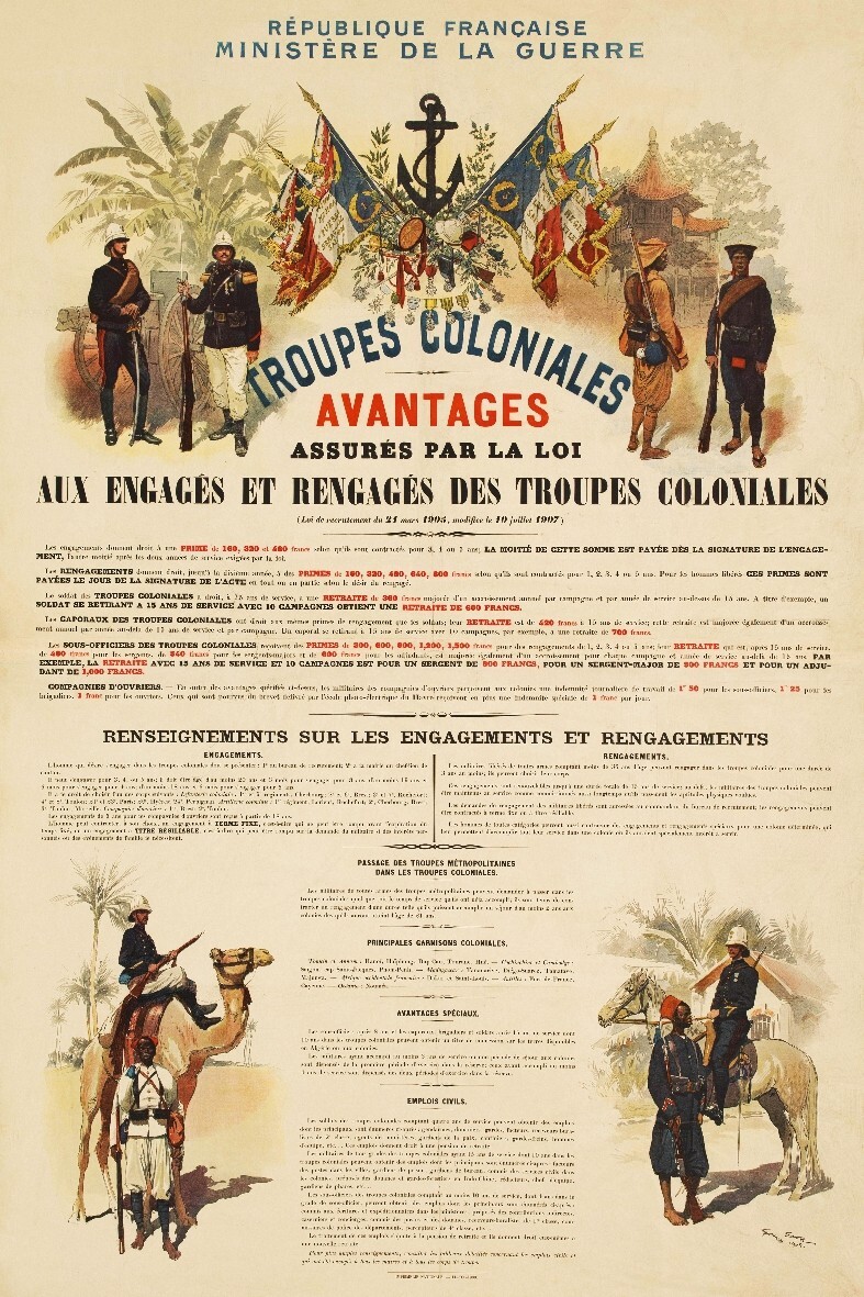 ARMéE ENGAGE TOI COLONIAL 2ème RIC Rymw-POSTER HQ 50x70cm d