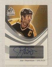 2004/05 Joe Thornton SP Game Used Signers Auto Autograph Bruins Sharks