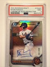 2022 Bowman Draft Chrome Kevin Parada 1st Auto Refractor /499 #CDA-KP NY Mets
