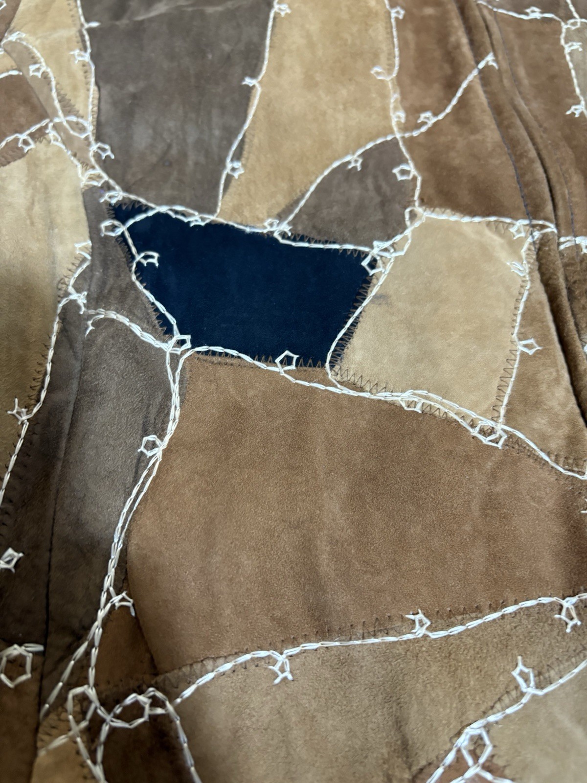 Vintage Patchwork Full Leather Jacket 70/80s Mult… - image 6