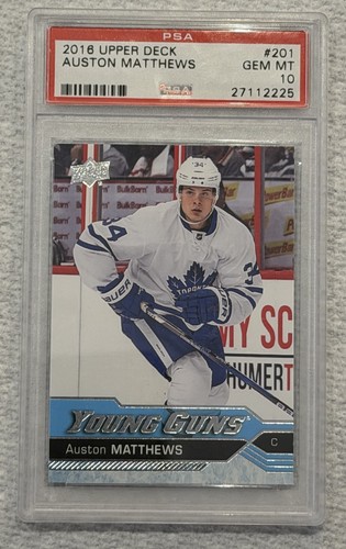 2016-17 Upper Deck Series 1 Auston Matthews Young Guns Rookie #201 PSA 10
