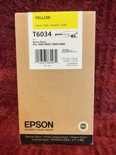 Genuine Epson Yellow Ink Cartridge T6034 Date on Box July 2014