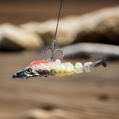 Künstliche Garnele Hook Swimbait Multi -Sektenweiche Garnelen Umweltfreundlich