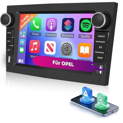 Für Opel Astra H Corsa C D Meriva Zafira A B Android 15 Autoradio Carplay 2+64GB