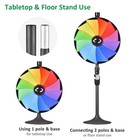 WinSpin 24" Dual Use Prize Wheel Tabletop or Floor Stand Fortune Spinning Wheel — photo 2
