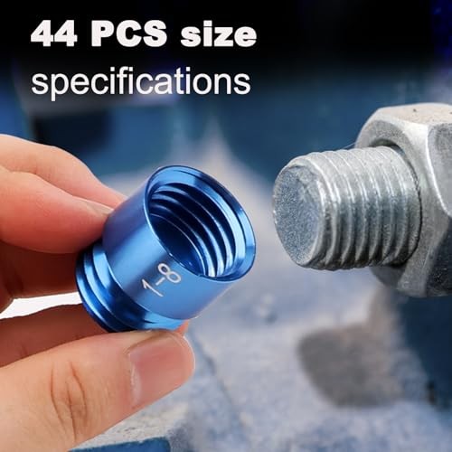 44pcs Nut and Bolt Thread Checker, Thread Gauge for Tricky Areas, 23 Inch & 21 