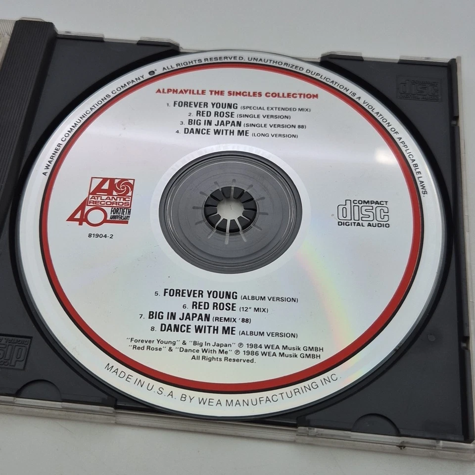 Álbum CD Synth-Pop ALPHAVILLE - 'The Singles Collection' 1988 EE. UU. PRENSADO Foto 4 de 4