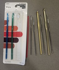Vintage Crochet Hooks Diana/Boye, Susan Bates Etc Lot Of 8