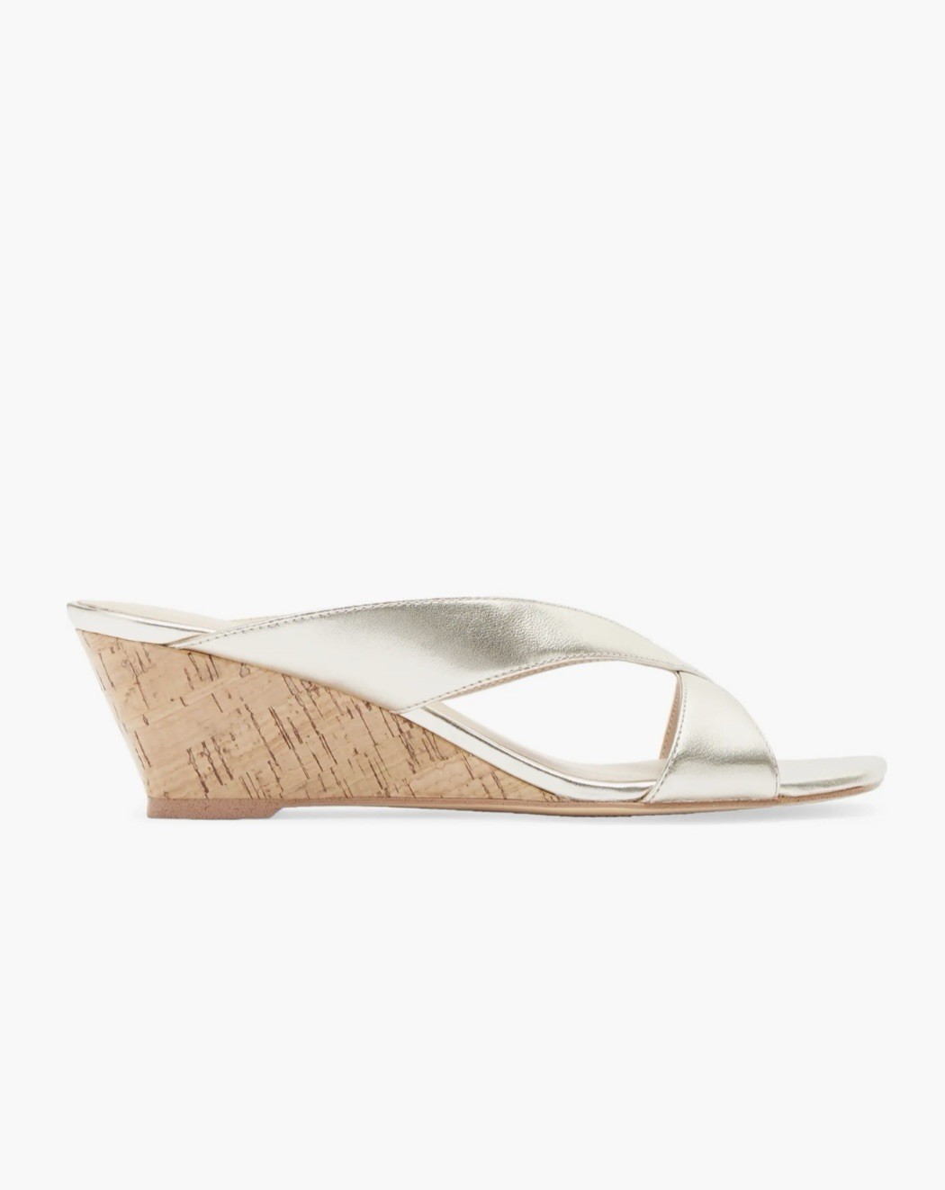 Stuart Weitzman Miami 50 Wedge Slide Sandal, Platino, Size 39.5, 40, $450
