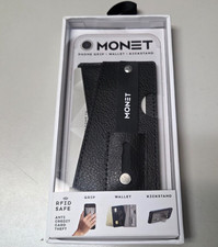 NEW Monet RFID Safe 3-in-1 Phone Grip Wallet Card Holder Kickstand Black