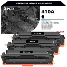 3PK CF410A Black Toner Compatible with HP 410A LaserJet Pro MFP M477fdn M477fdw