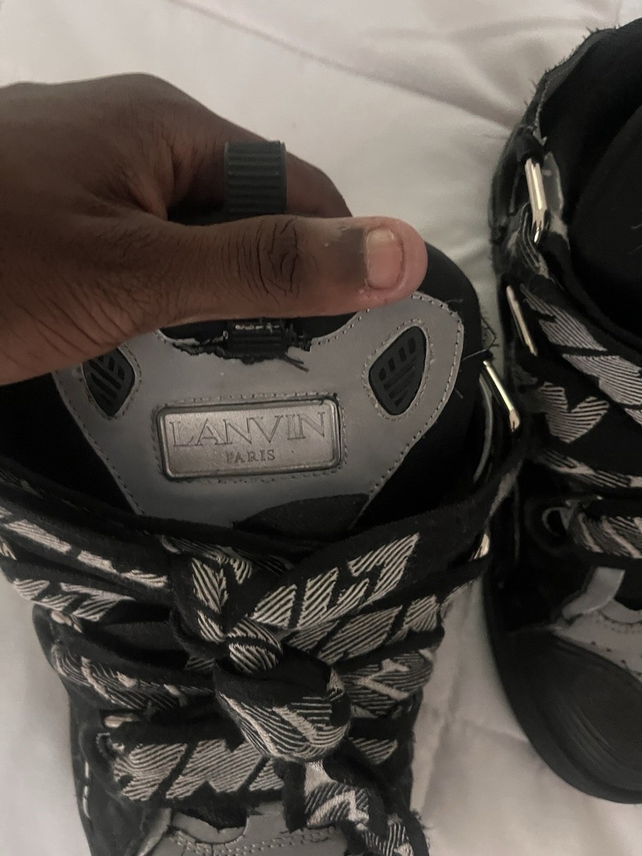 Black And Grey Reflective Lanvin Curb Sneakers | eBay