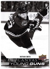 2022-23 UD Young Guns Canvas Black & White NATHAN SMITH #C117 Arizona Coyotes RC