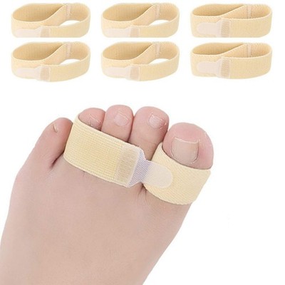 6 Pieces Broken Toe Wrap, Hammer Toe, Elastic Fabric Toe Splint Toe Straighte...