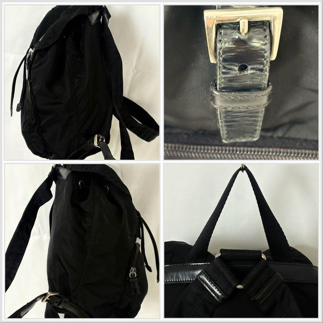 Condition Classic PRADA VELA Nylon Backpack Black with Gallery from japan thumbnail 5