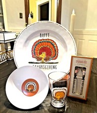 Pottery Barn holiday Snoopy Dinner Set PLATE Thanksgiving Peanuts gift Disney