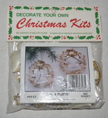 Merri Mac Decorate Your Own Christmas Ornaments Kit ~ Makes 3 Angels