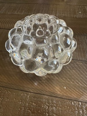 ORREFORS  Raspberry Crystal Glass Votive Candle Holder excellent condition