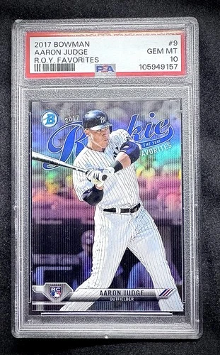 2017 Bowman Rookie Of The Year ROY Favorites AARON JUDGE PSA 10 💎 NY Yankees