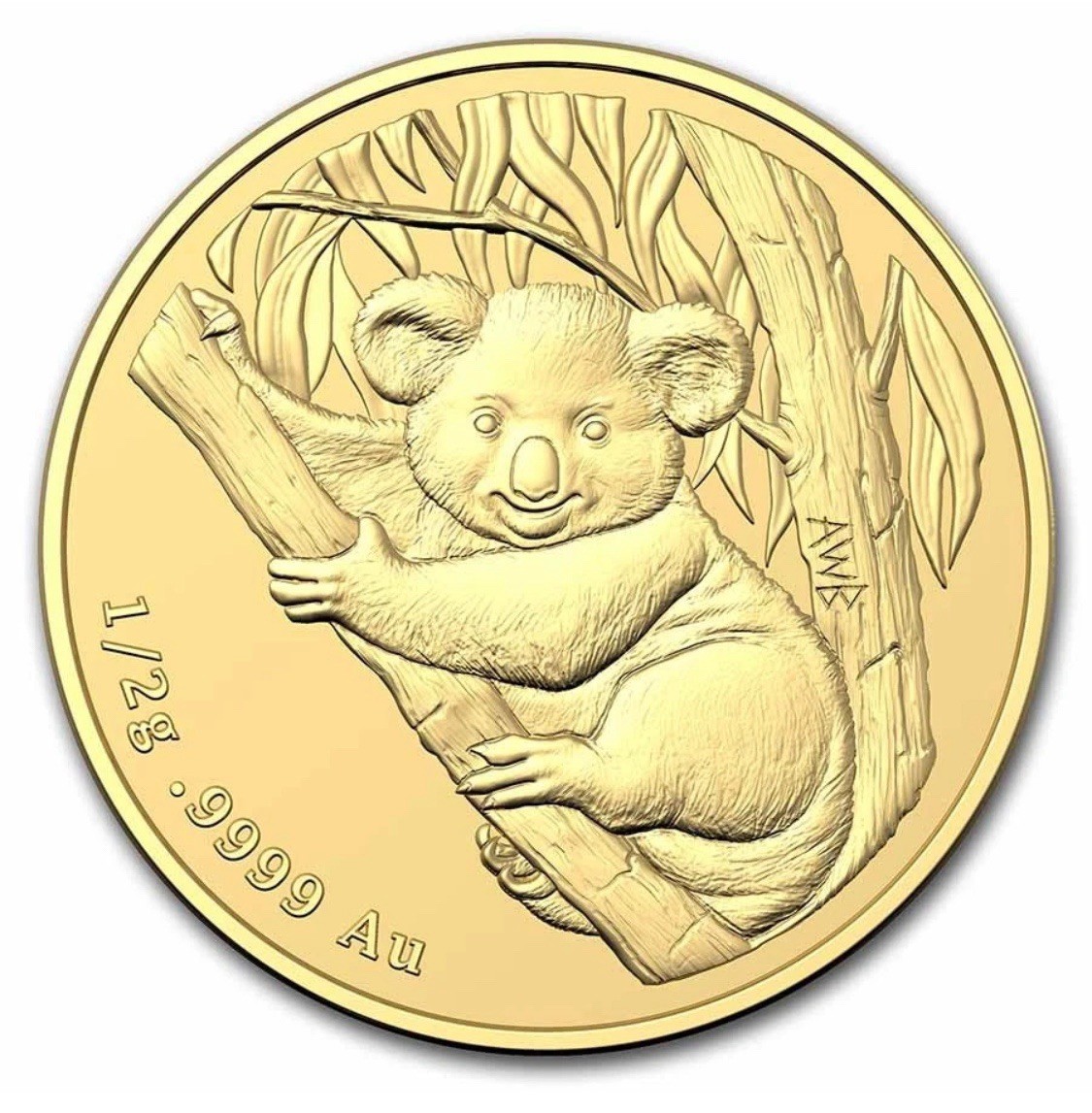 2021 Australia KOALA $2 1/2 Gram 0.5g Gold Mini Money Frosted Coin