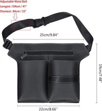 Hairdresser Scissor Bag, Barber PU Leather Waist Pouch, Professional Hairdressin