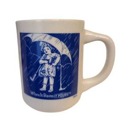 Morton Salt 1914 Coffee Cup When It Rains It Pours Japan Made Vintage Mug