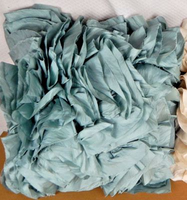 Pier One Teal Blue Ruffle Throw Pillow Shabby Chic Boho 12x12