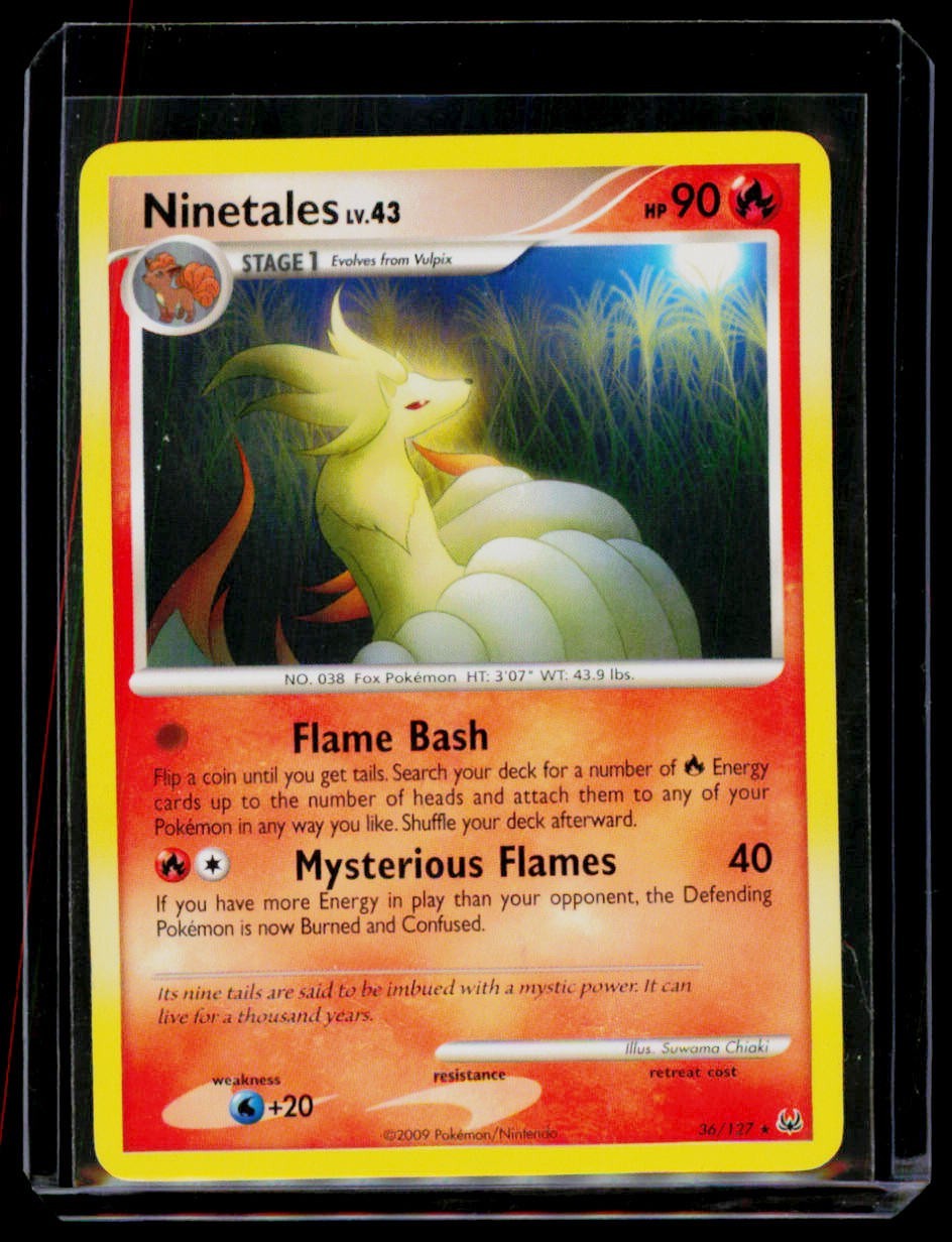 Ninetales 36/127 Non Holo Rare Platinum Base Set Pokemon - LP