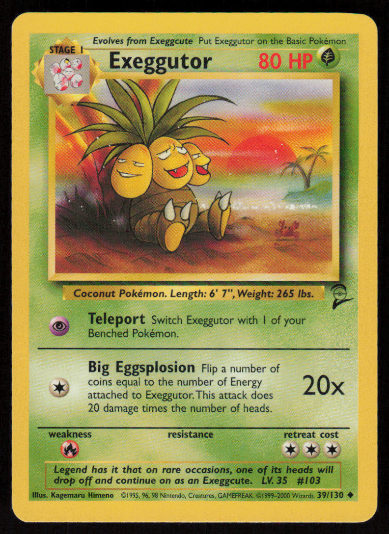 Exeggutor 39/130 Uncommon Base Set 2 Pokemon LP