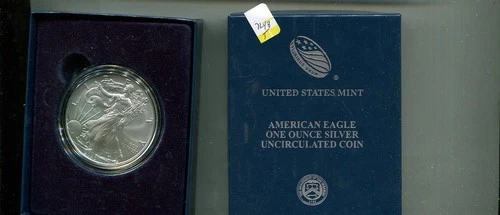 2020 W $1 AMERICAN SILVER EAGLE BURNISHED COIN CHOICE BU W/ BOX 7248T