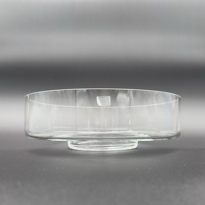 VINTAGE KROSNO POLAND FOR CRATE & BARREL CRYSTAL BOWL, CENTERPIECE 9.75 D