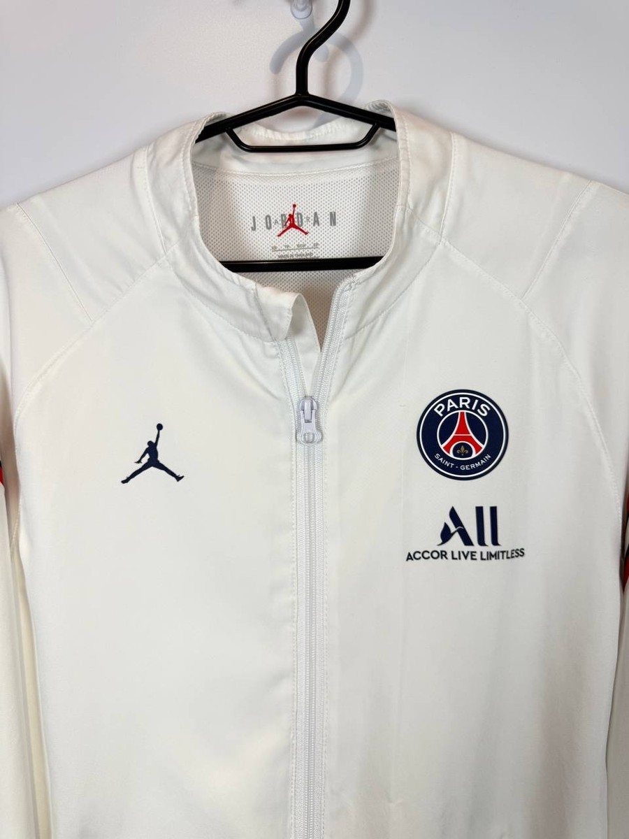 PSG x Jordan White Track Jacket Size XS – Paris Saint-Germain