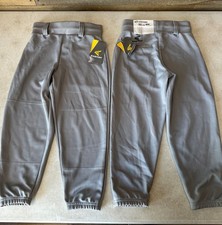 NEW Easton Youth X-Small Pro Pull-Up Elastic Cuff Black Baseball Pants Lot 2 NEW